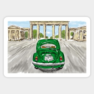 Classic car green Sticker